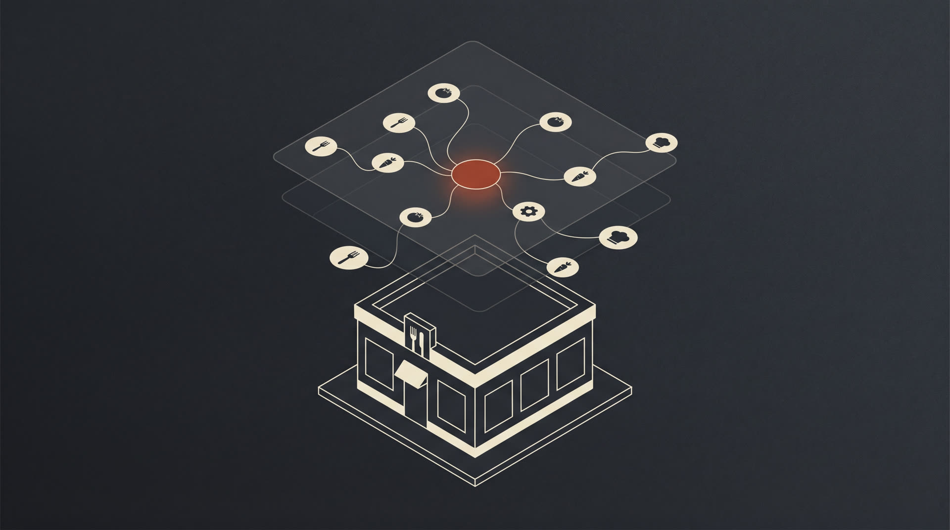 Схема работы Imredi Pulse: интеграция с iiko, r_keeper, 1С:Общепит и поставщиками — AI-аналитика ресторана и решения в Telegram